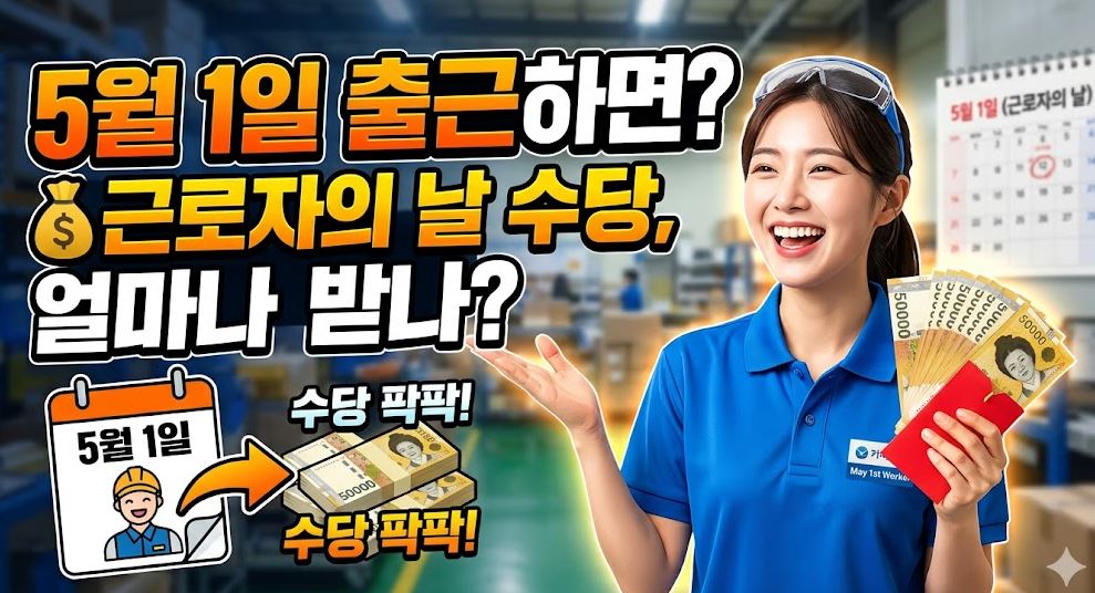 근로자의날 수당 받는사진