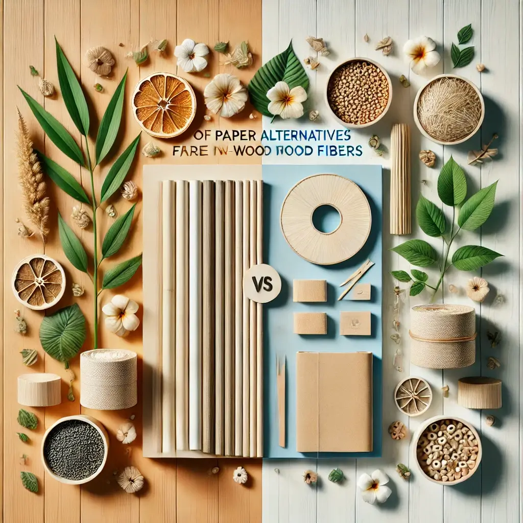 비목재 섬유를 이용한 종이 대체품에 대한 이미지