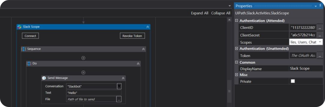 UiPath + Slack