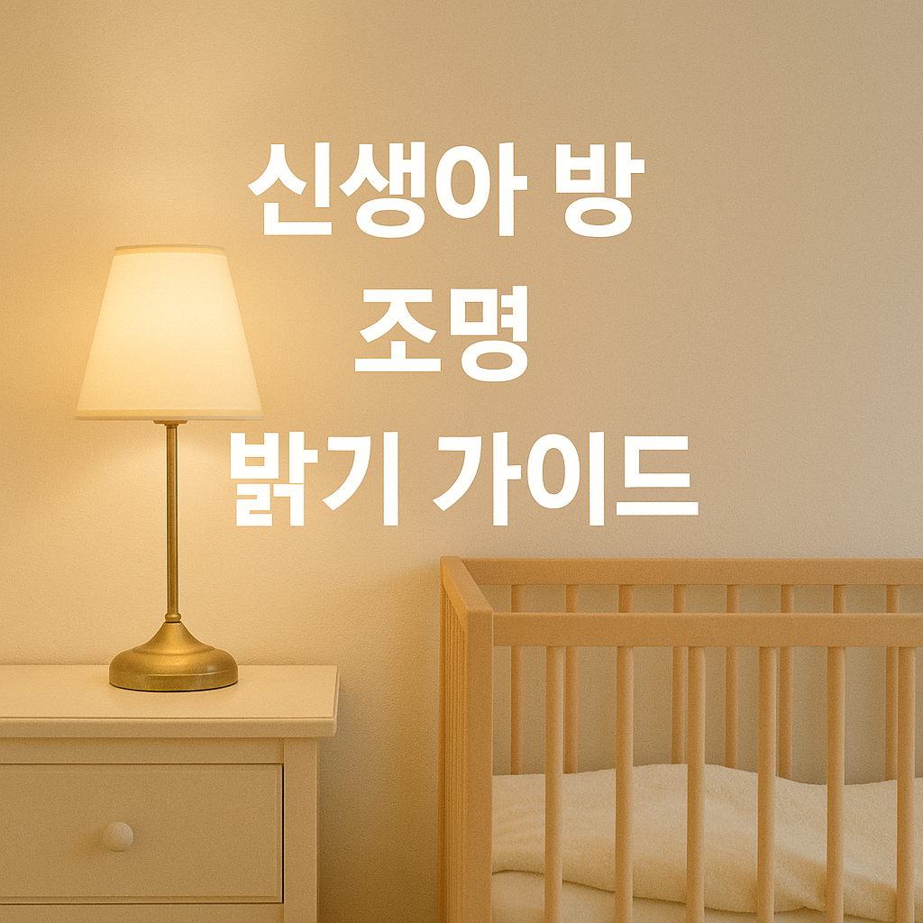 형광등은 NO! ⚠️ 신생아 방 조명 색온도와 밝기 완벽 정리