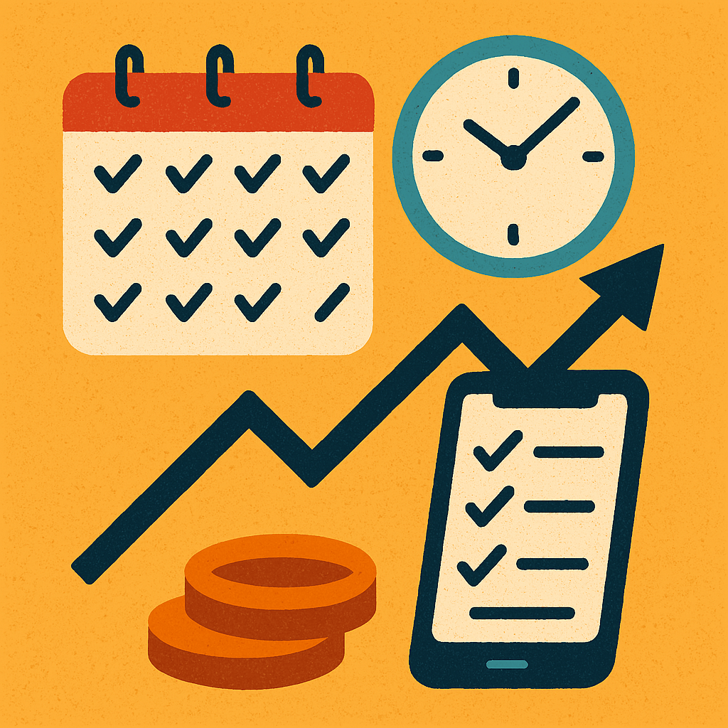 워크북을 펼치고 계획을 세우는 사람 – 부의 실천과 행동의 이미지