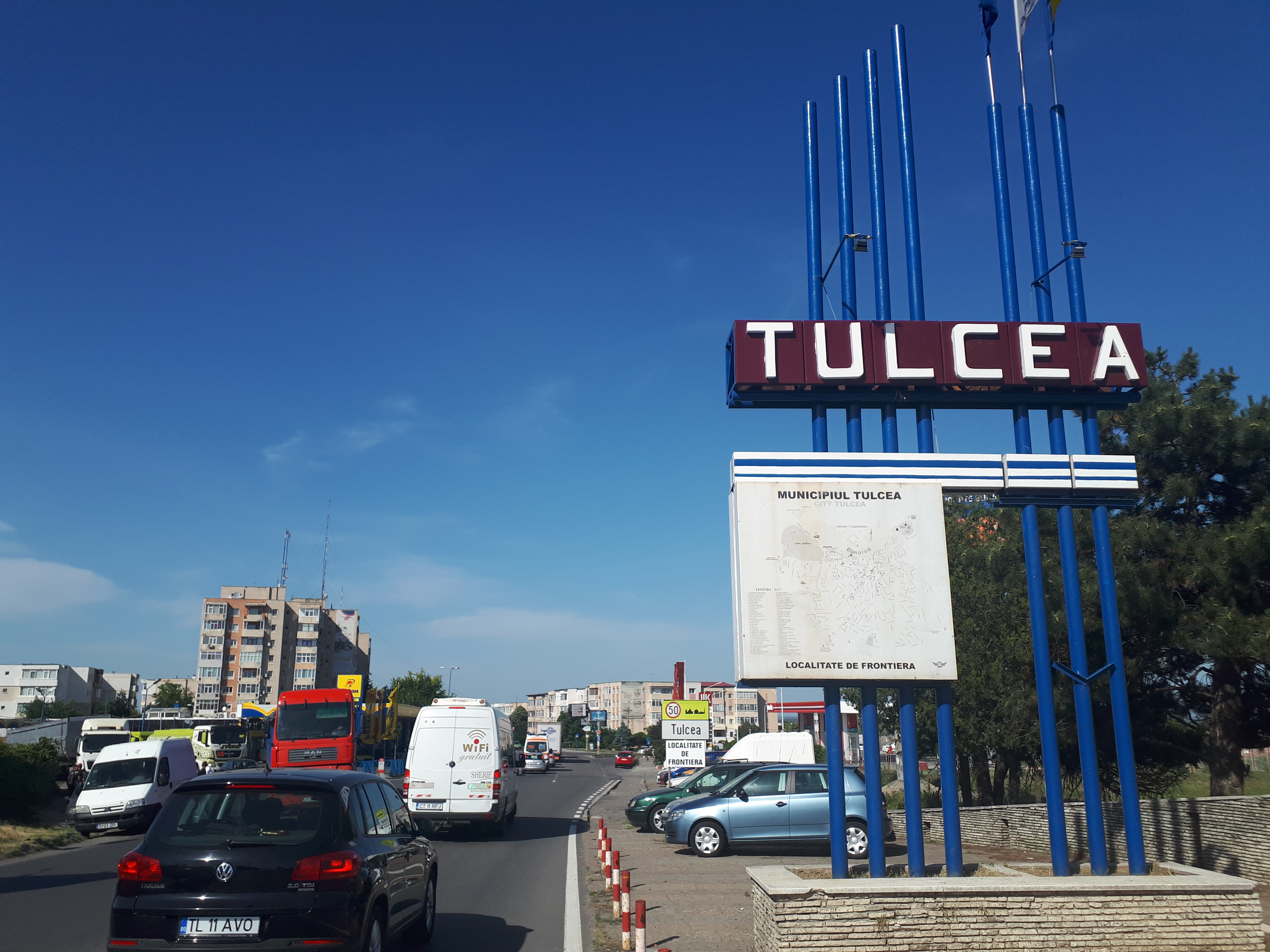 루마니아 툴체아 이정표