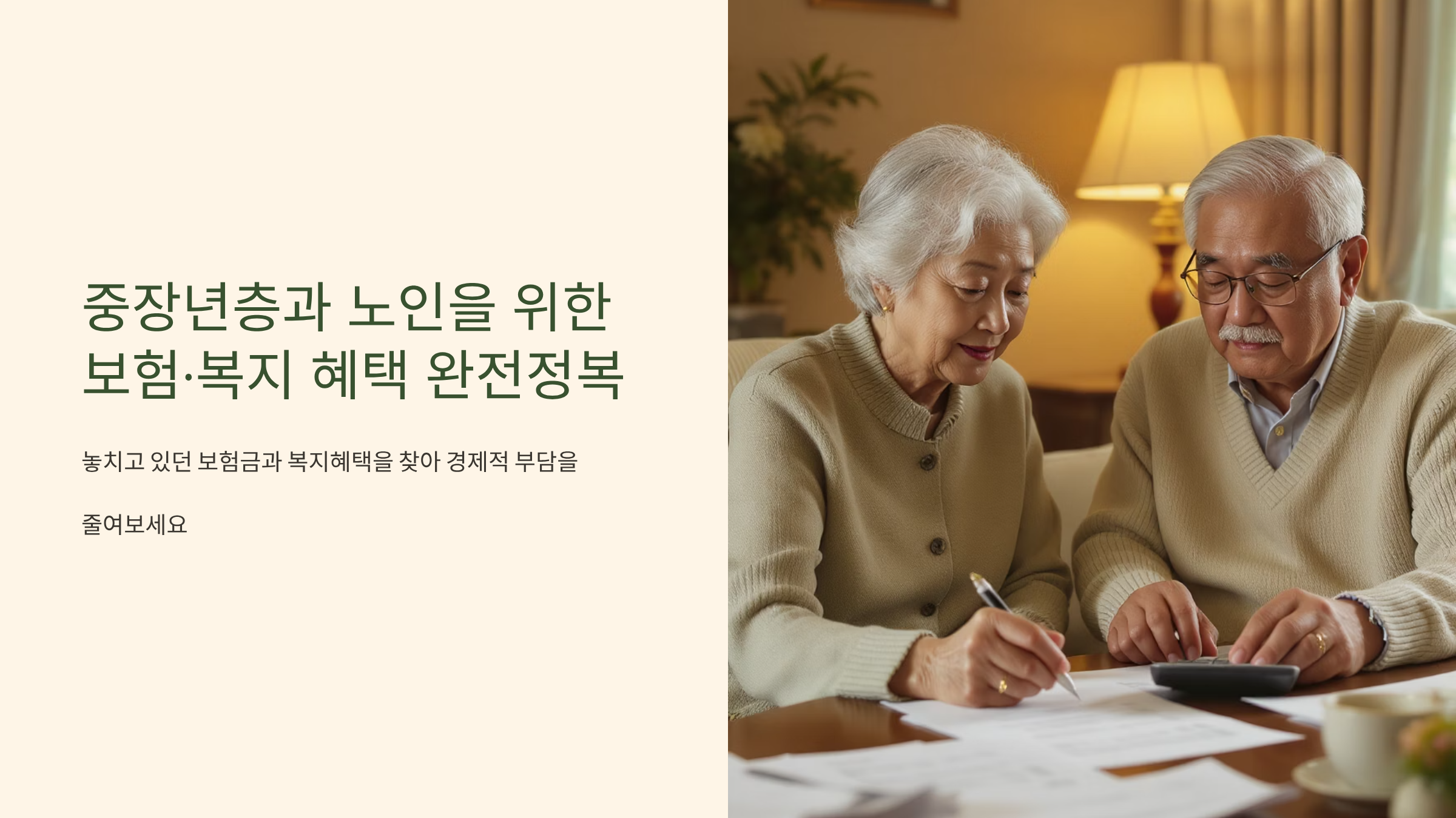 2025년 보험 환급금 조회 노인복지 혜택