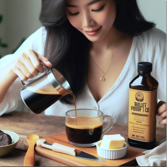 방탄 커피 마시는 법과 주의점, 방탄 커피 만드는 여성