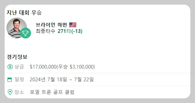 지난 대회 우승자