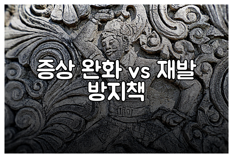 증상 완화 vs 재발 방지책