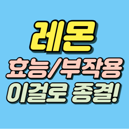 레몬 효능 부작용