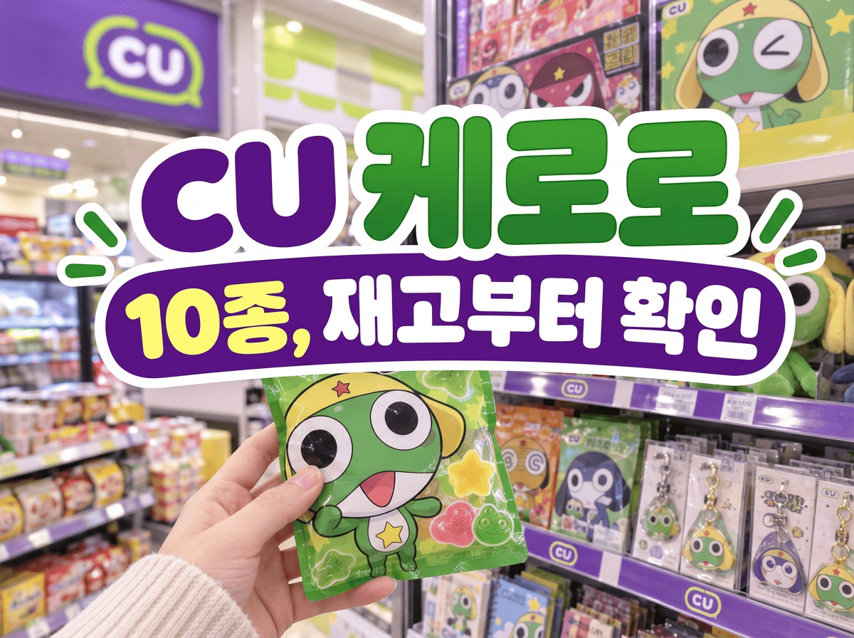 CU 케로로 마스코트 젤리 10종 재고조회