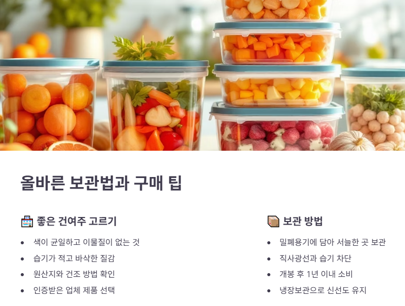 건여주 보관법 및 좋은 건여주 고르는 팁