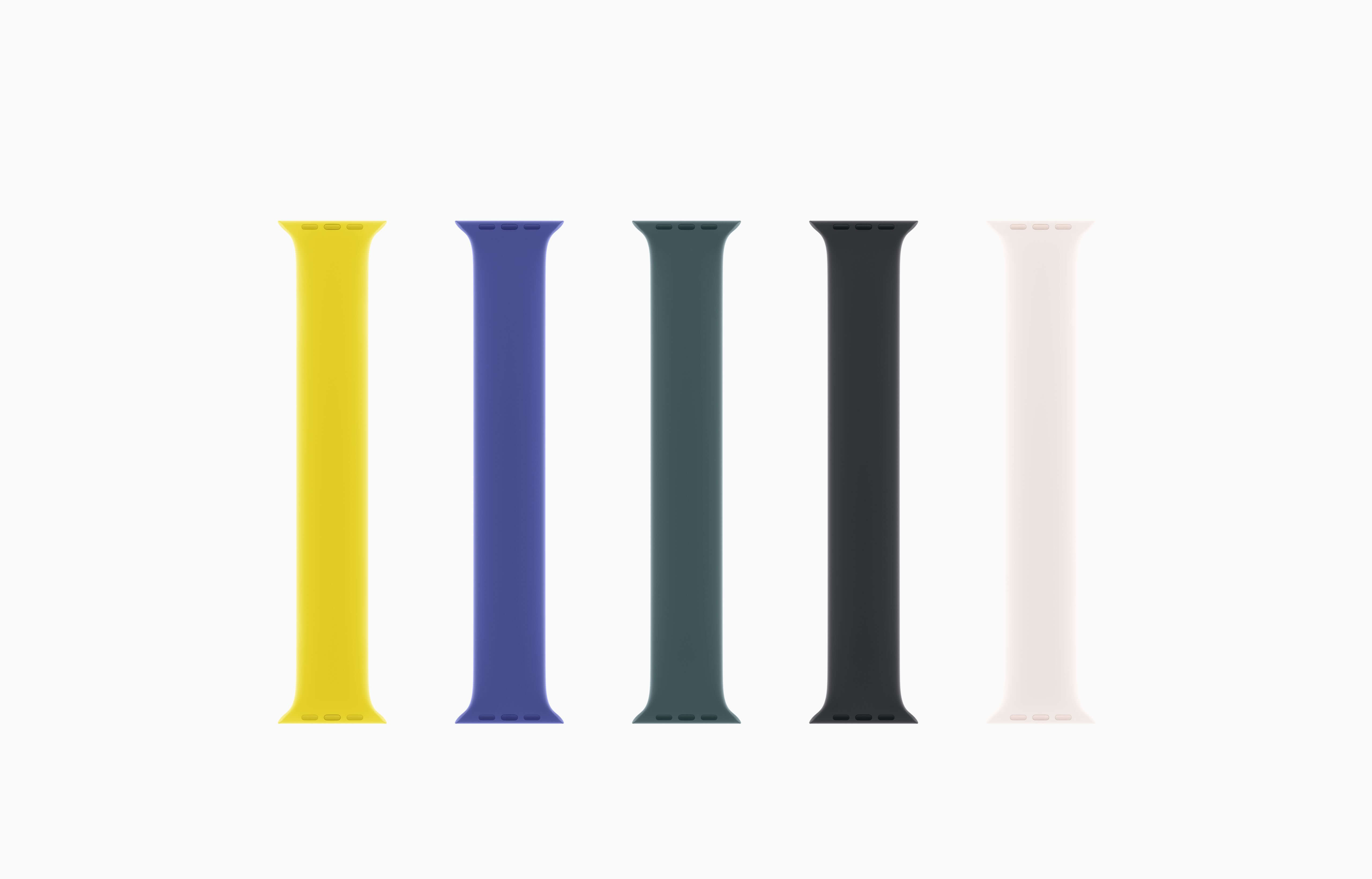 다양한 색상의 솔로 루프 고무 밴드. 유연하고 편안한 착용감을 제공하며, 일상적인 활동과 운동에 적합합니다