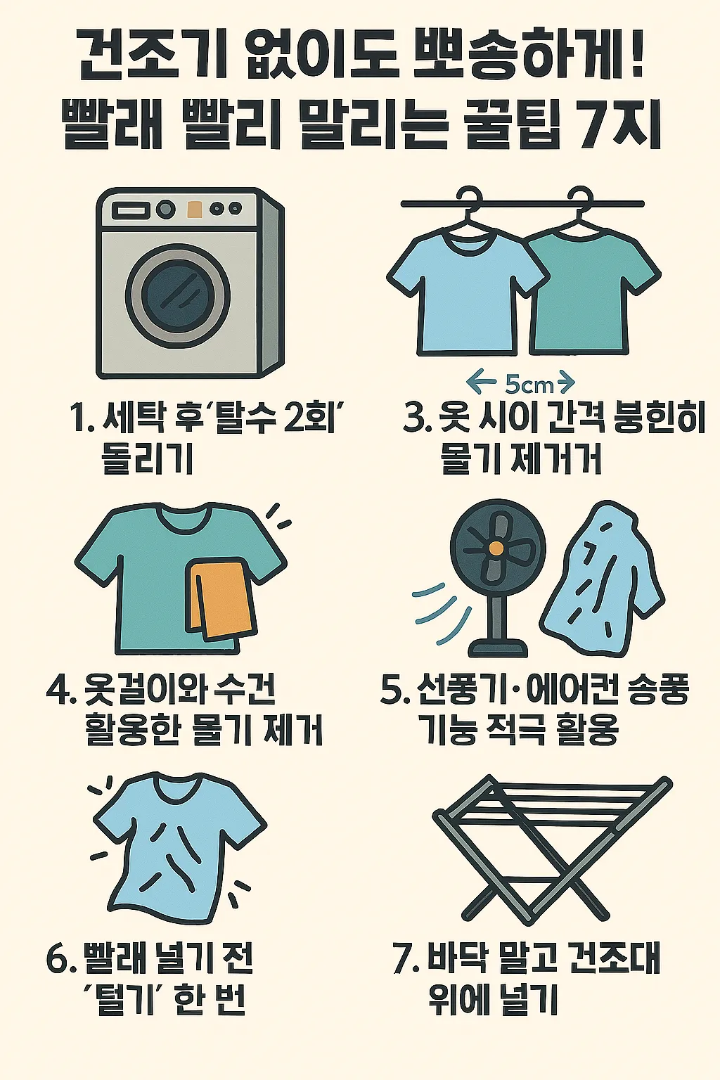 빨래 빨리 말리는 꿀팁