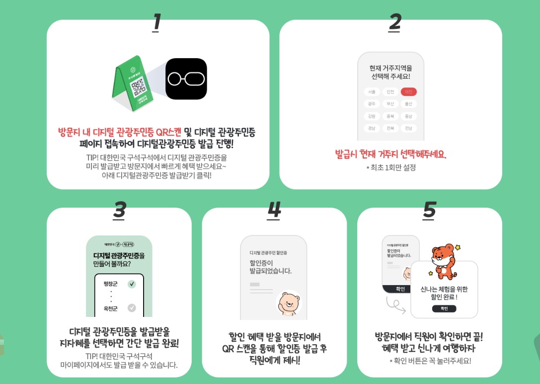 디지털 관광주민증 발급 방법