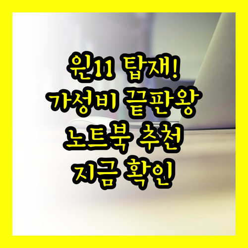 윈도우11 탑재! 놀라운 가성비 노트