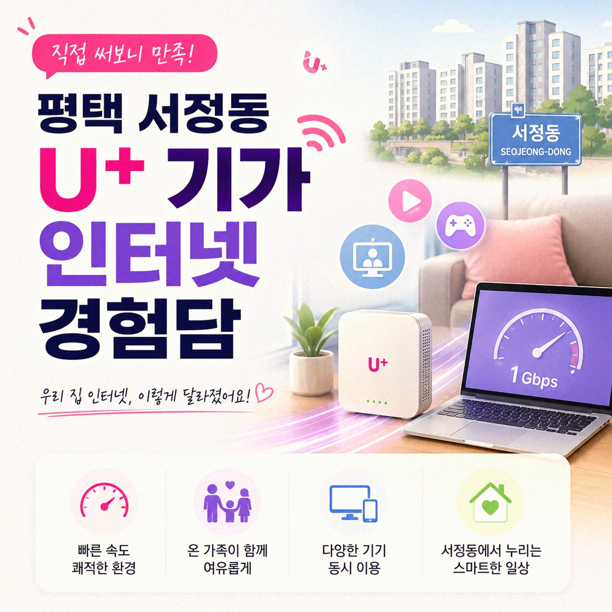 평택 서정동 기가 인터넷, U+ 망은 얼마나 안정적일까