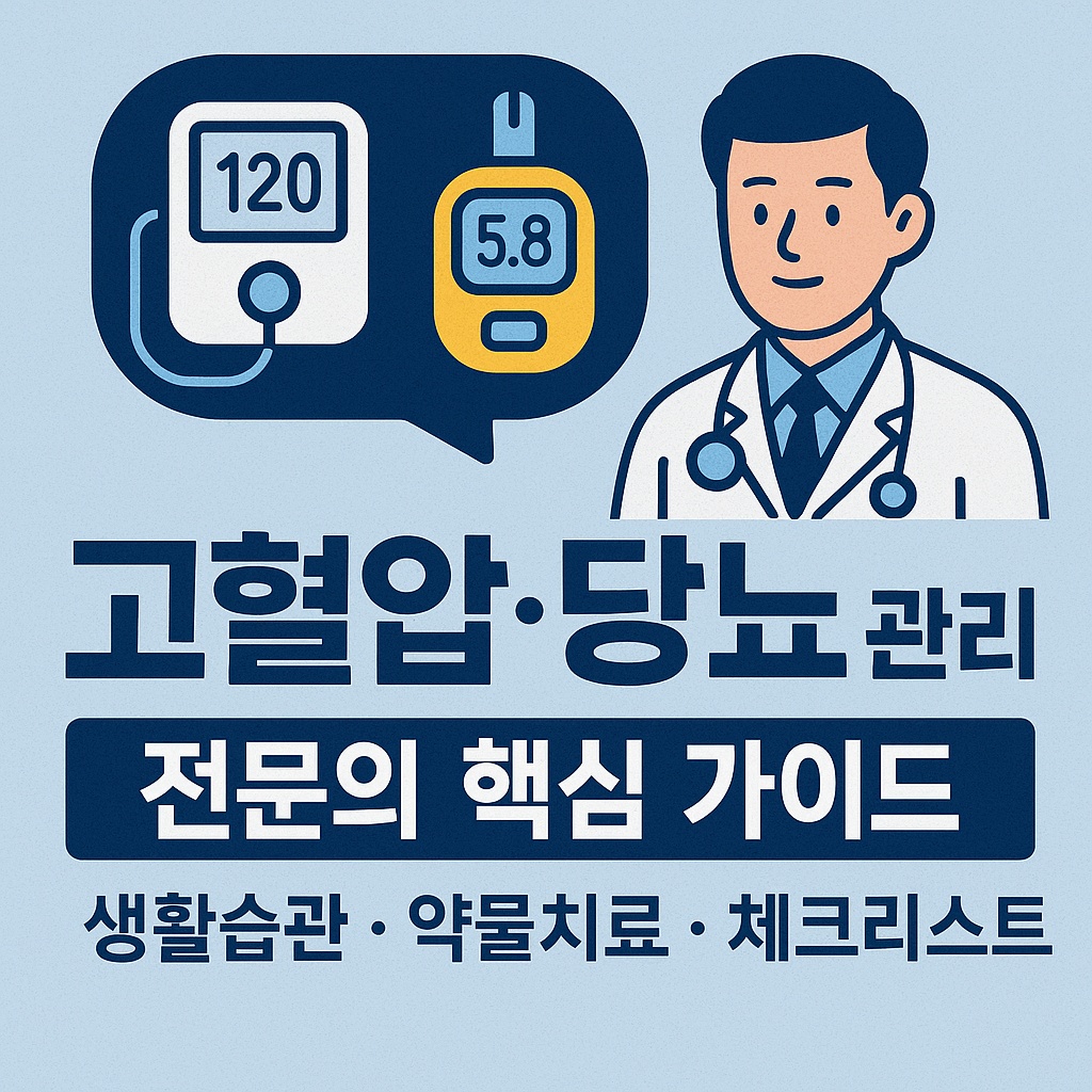 2025 고혈압&middot;당뇨 관리법, 전문의 핵심 가이드｜생활습관&middot;약물치료&middot;합병증 예방