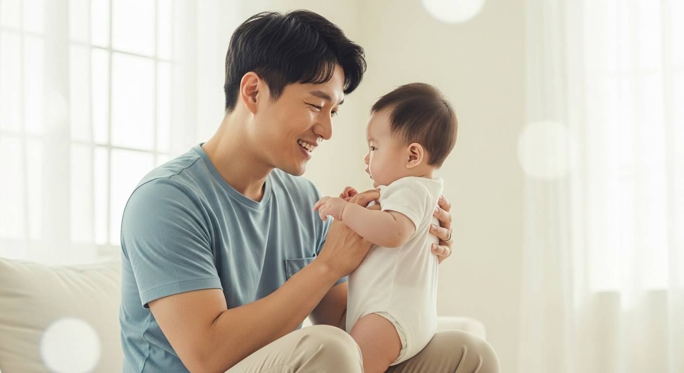 퇴근 후 아이와 시간을 보내는 아빠