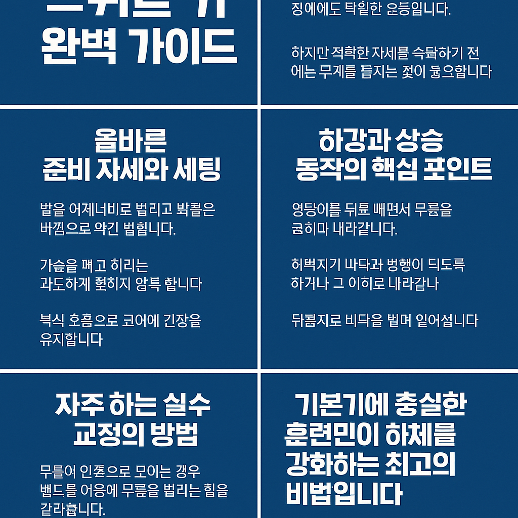 하체 강화 위한 스쿼트 기본기