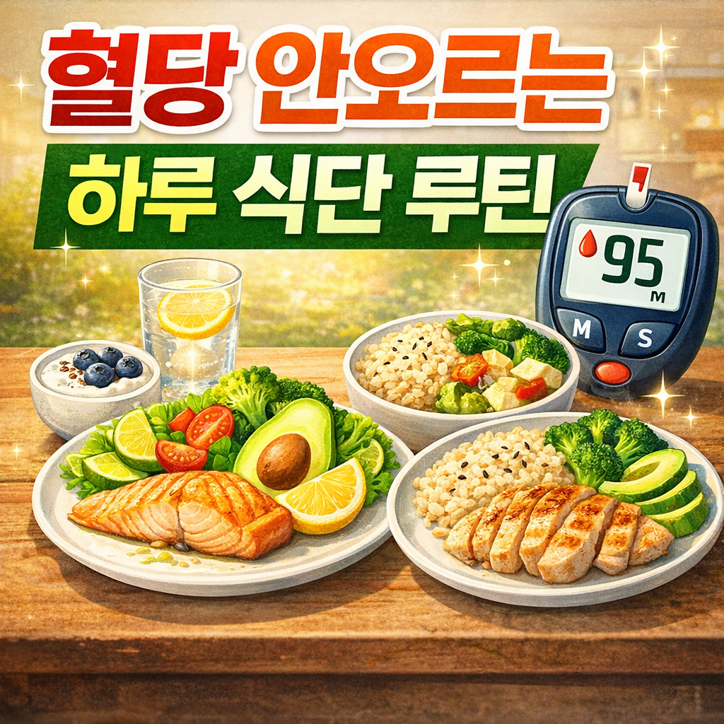 혈당 안오르는 하루 식단 루틴 (당뇨 예방하는 현실 식사법)