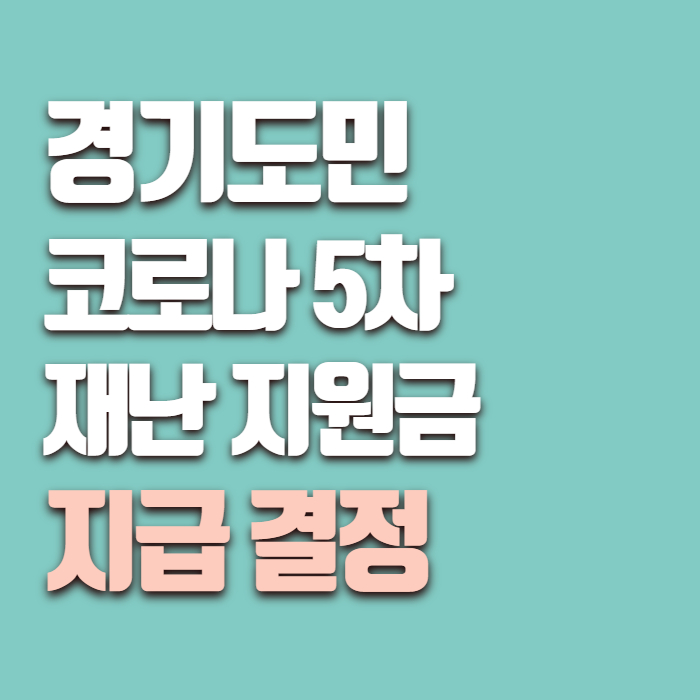 경기도 5차 재난지원금