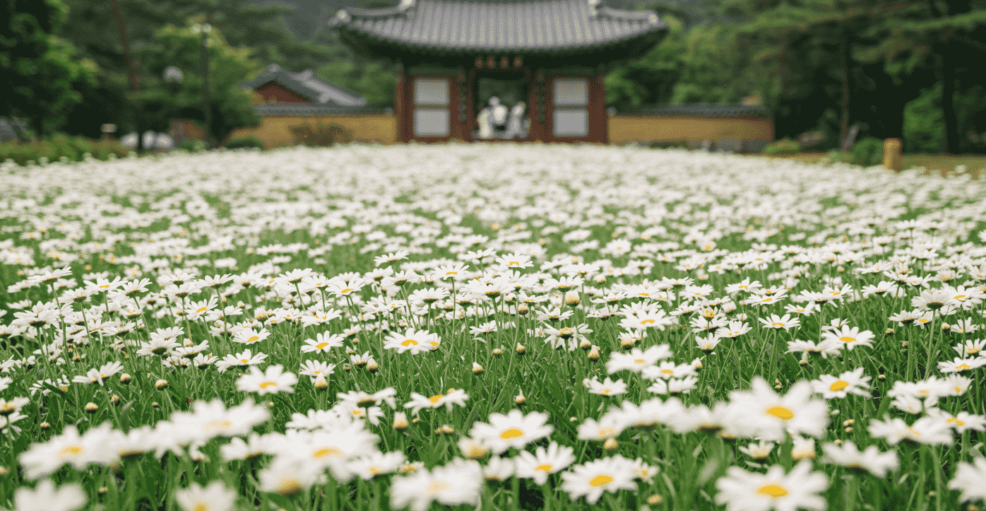 양산 통도사 샤스타데이지 명소|봄꽃 인생샷 여행지 추천