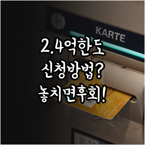 카카오뱅크 마이너스통장 한도 2억4천..
