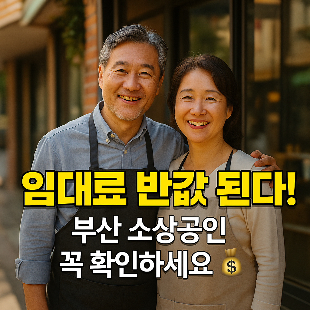 2025 부산 소상공인 공유재산 임대료 50% 감면