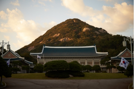 청와대의 해질녁모습