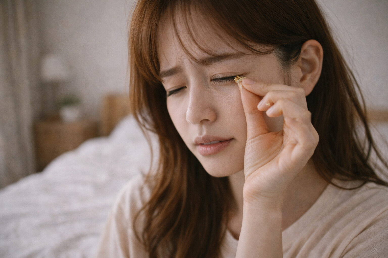 아침에 눈곱이 유난히 많이 끼는 이유, 몸이 보내는 경고