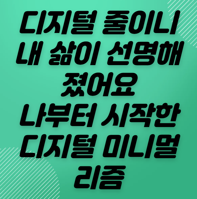 디지털 미니멀리즘, 나부터 해봤어요