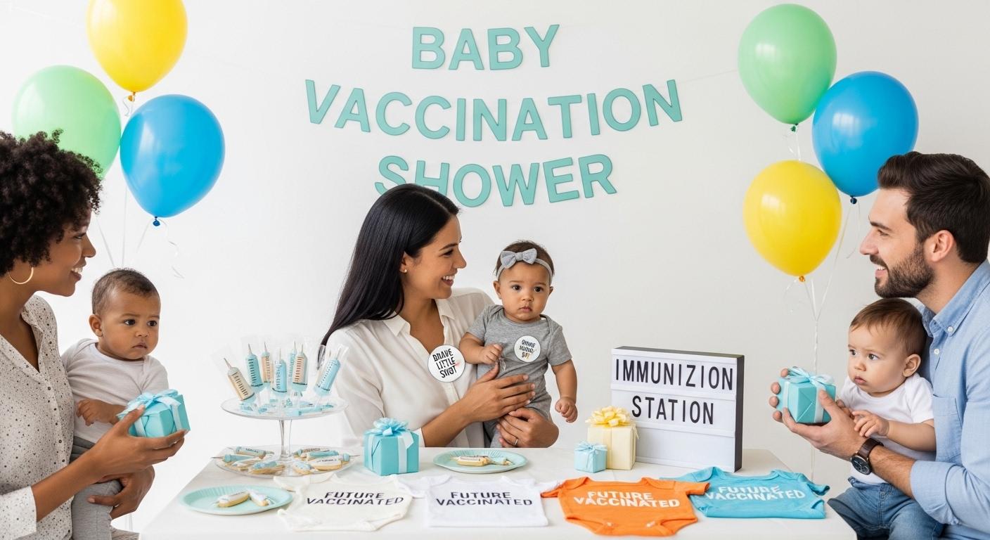 아기 예방접종 샤워