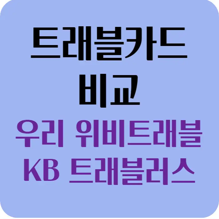 트래블카드 체크카드 비교