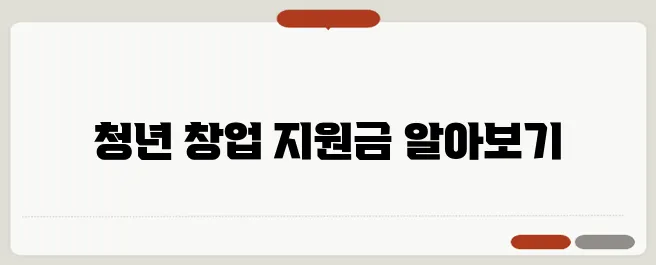 청년 창업 지원금, 신청 성공의 길잡이가 되어드립니다.