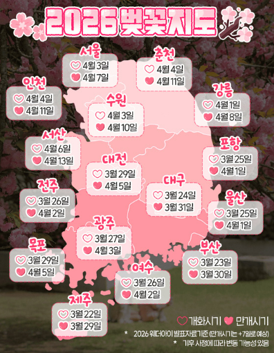 2026 벚꽃지도