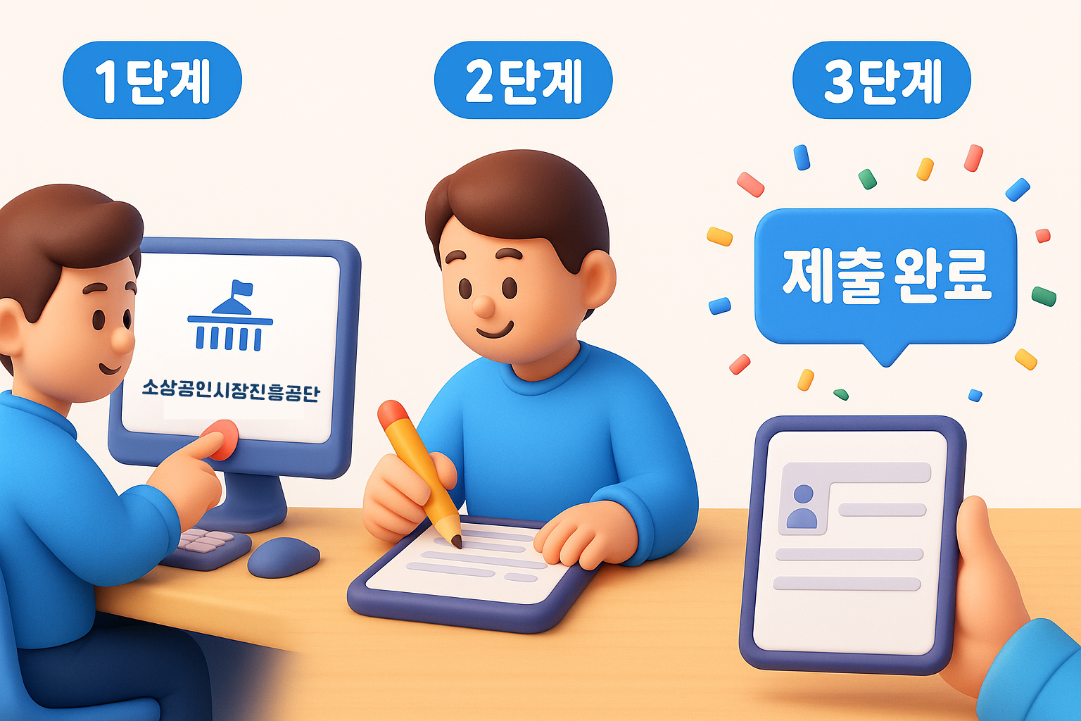 온라인으로 소상공인 배달비 지원금을 신청하는 3단계 절차