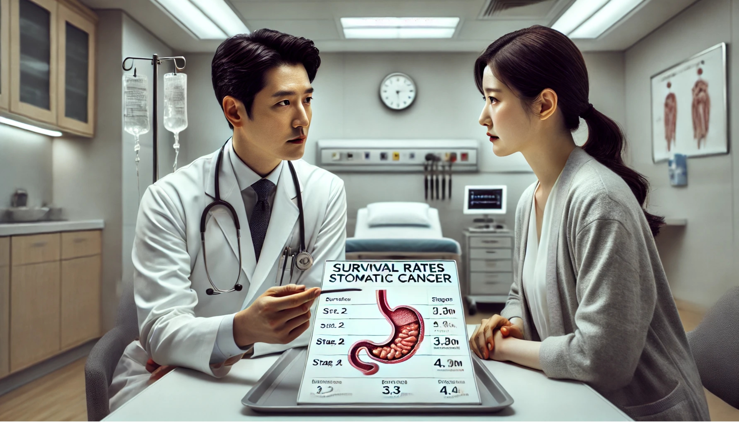 위암 기수별 의사와 환자의 상담모습