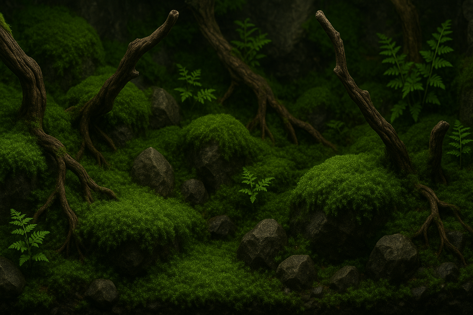 이끼를 활용한 테라리움 사진