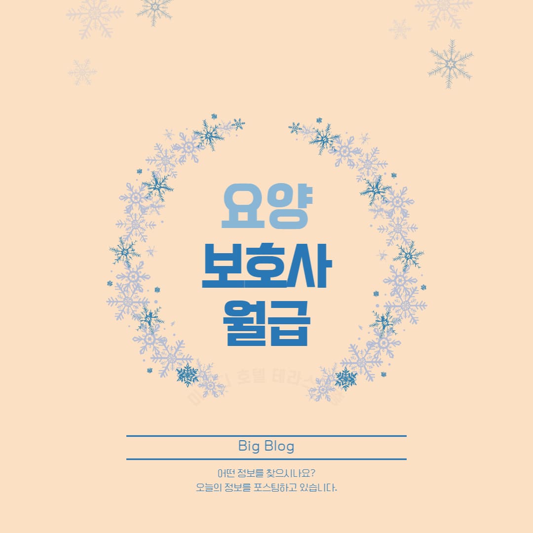 요양보호사 월급 알아보기