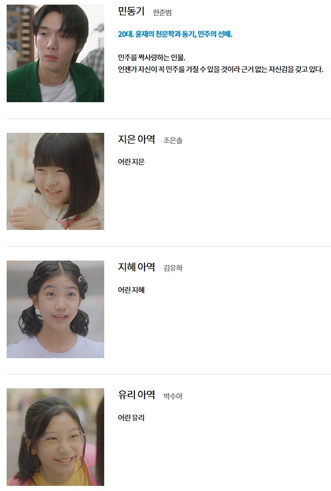 내 여자친구는 상남자 등장인물 출연진 한준범 조은솔 김유하 박수아