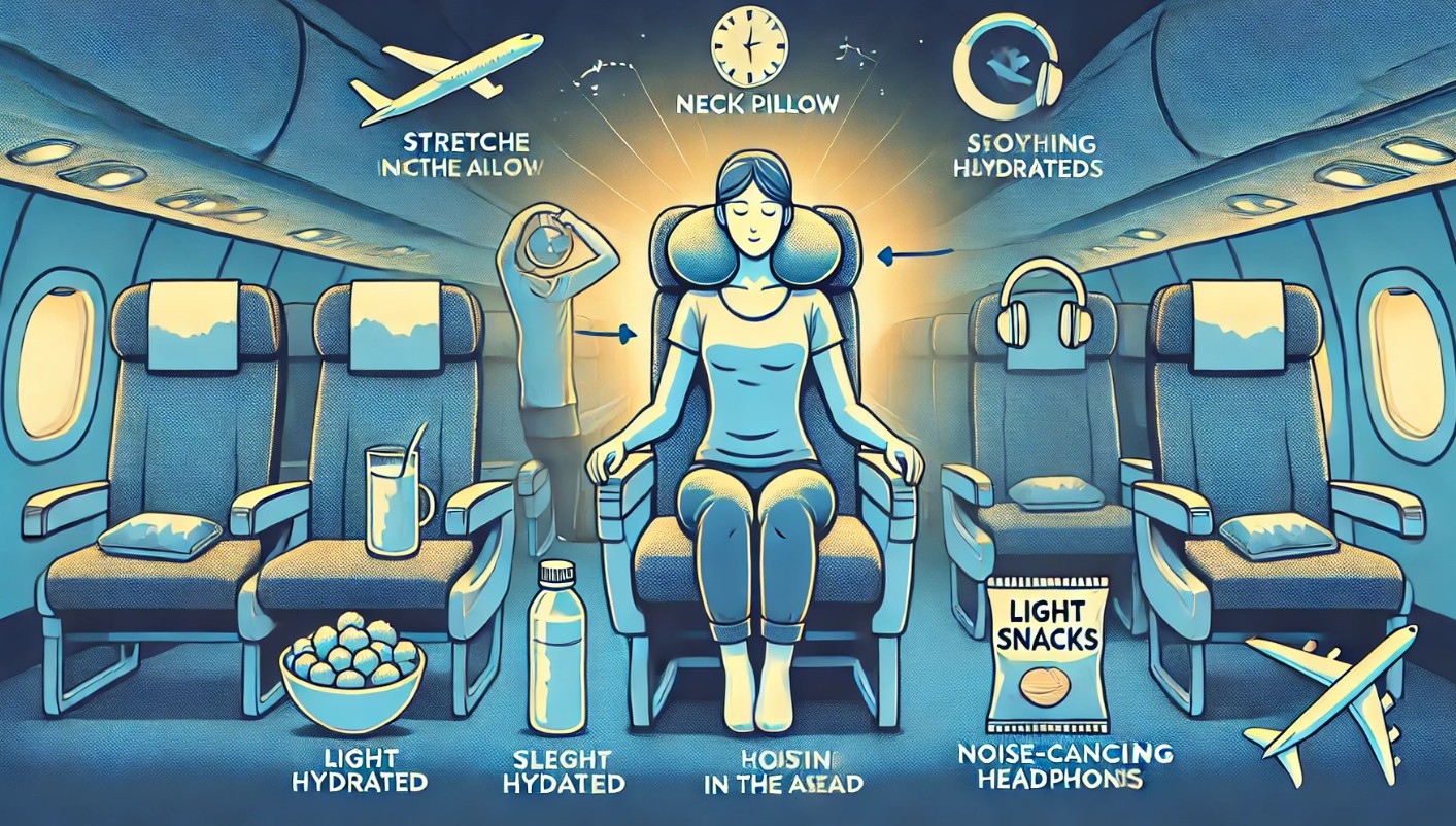 장거리 비행 피로 줄이기