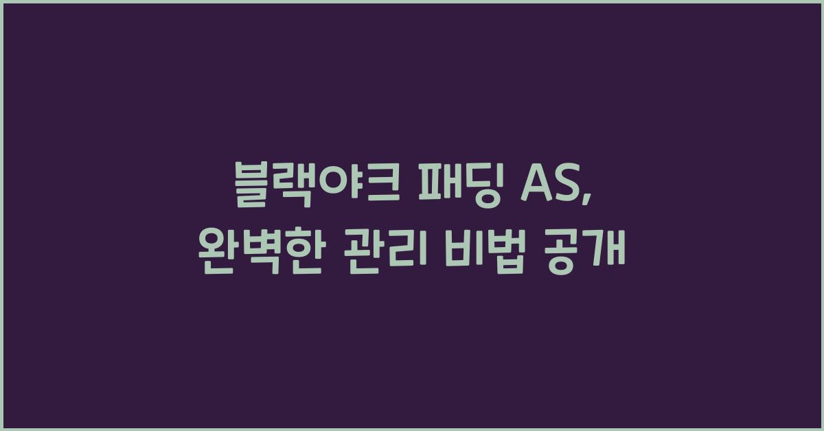 블랙야크 패딩 as