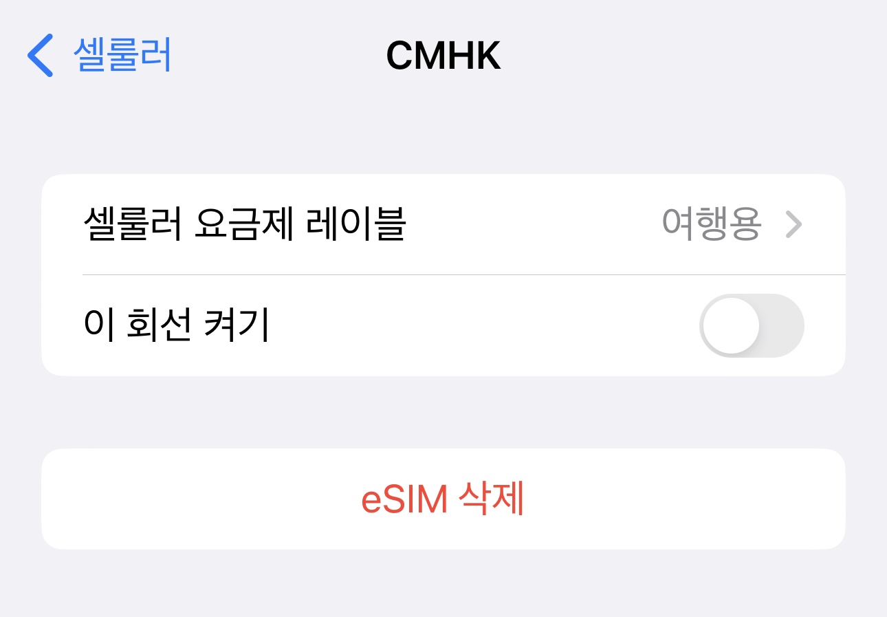 여행용 e심