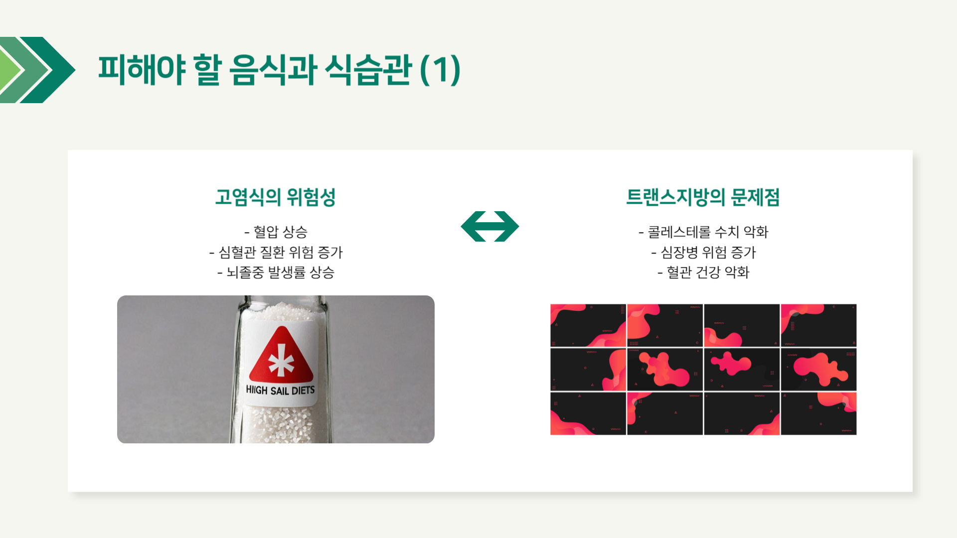 뇌졸중 식단 건강한 식습관 만들기