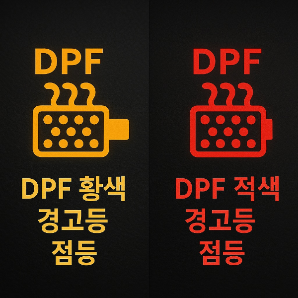 DPF 황색 적색 경고등 점등