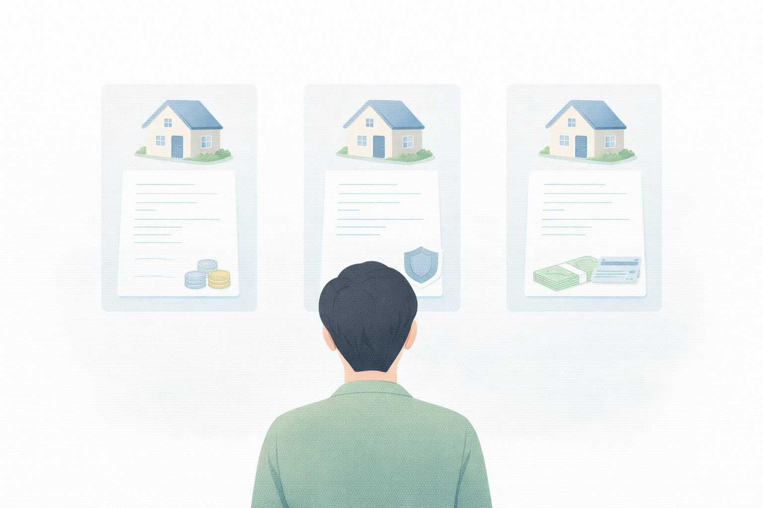 생애최초 주택구입자금 대출과 정책대출 비교 구조를 설명하는 이미지