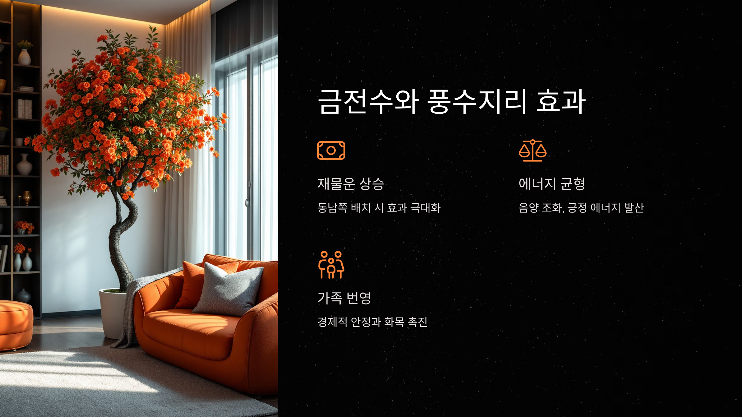 금전수와 풍수지리 효과