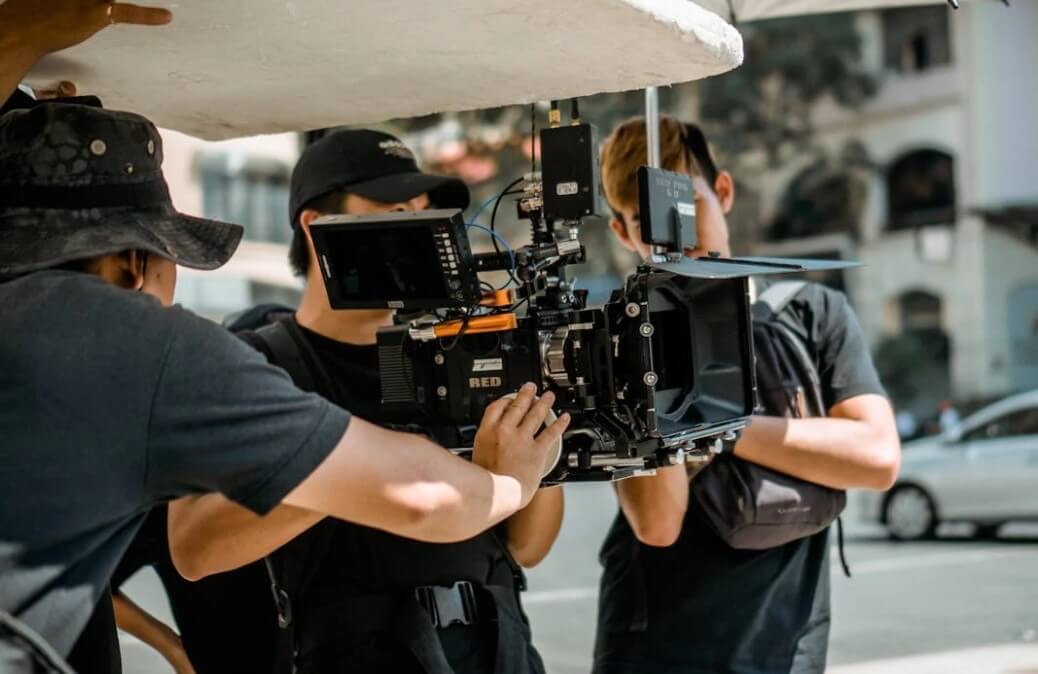 영화 촬영하는 이미지