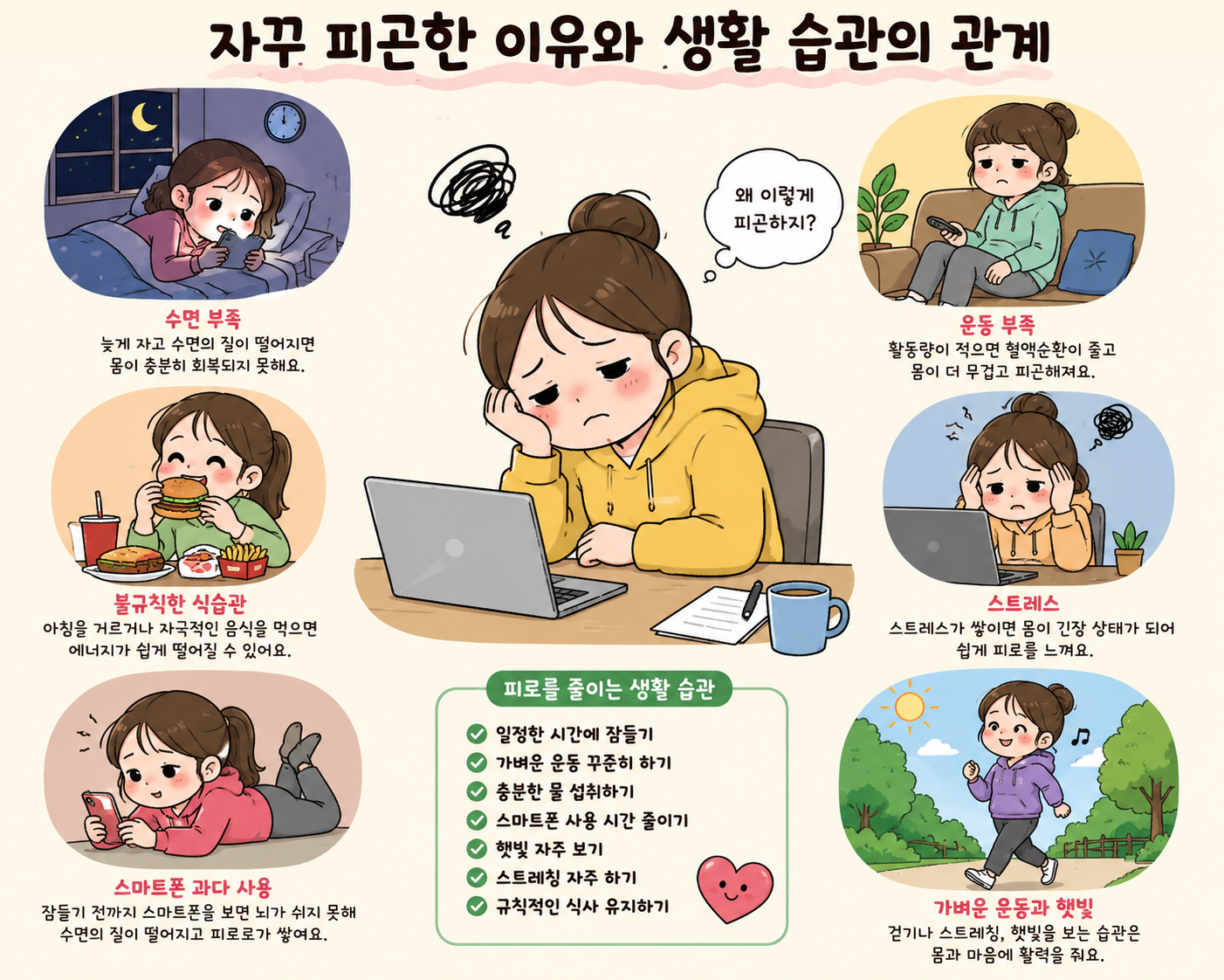 자꾸 피곤한 이유와 생활 습관의 관계