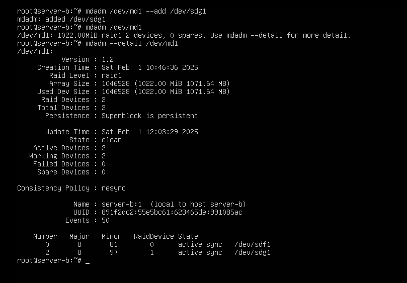 디스크 추가 후 정보 확인