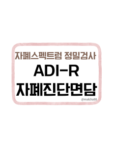 ADI-R 자폐 진단 면담