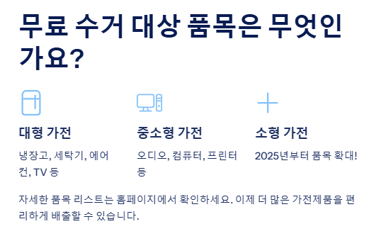 폐가전 방문수거: 무료 신청방법, 수거품목